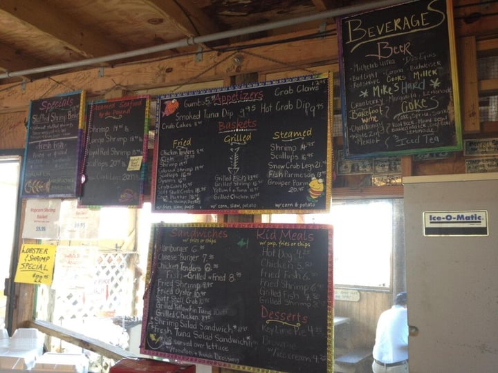 Dewey Destin menu