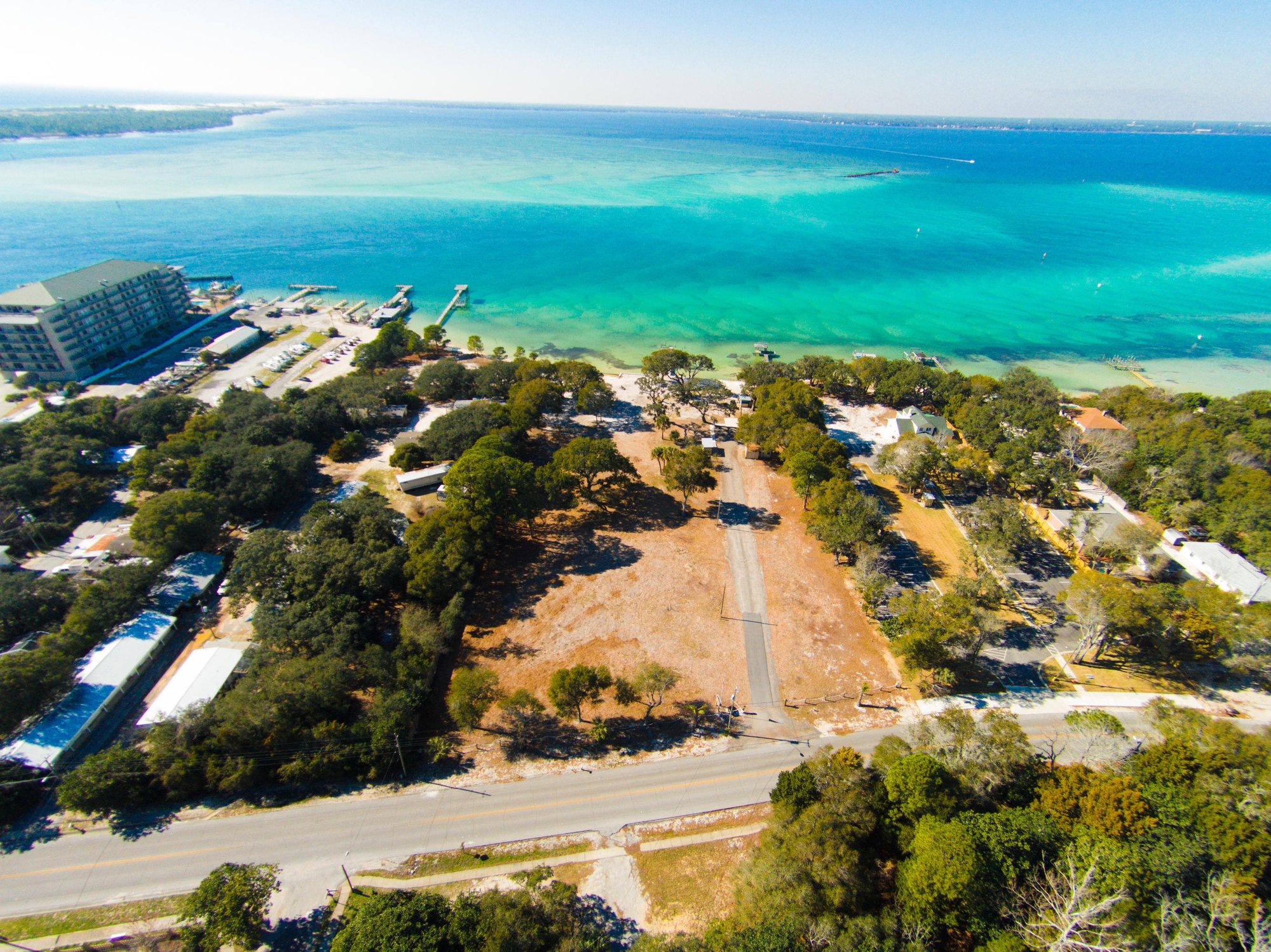 empty storage lot off the coast of destin florida